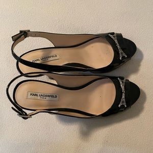 Karl Lagerfeld black vintage heels